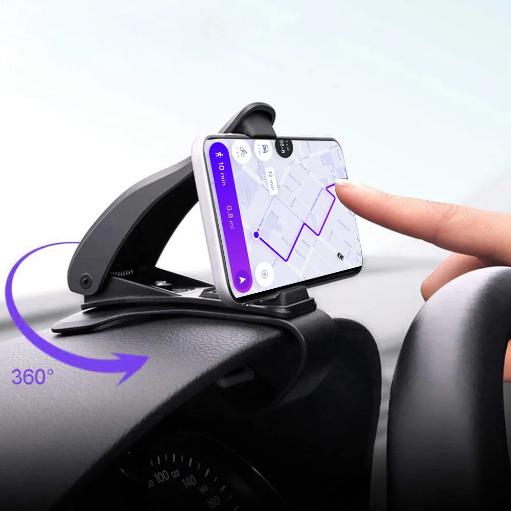 Podofo Universal Auto Telefon Halter 360 Grad Einstellbare Dashboard Mount Clip Mobilen Smartphone