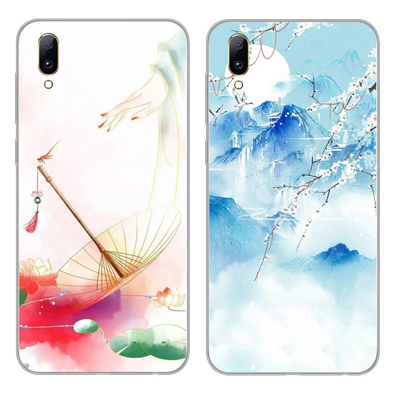 Чехол 6 41 дюйма для vivo V11 чехол в китайском старинном стиле мягкий V 11 v11 защитный
