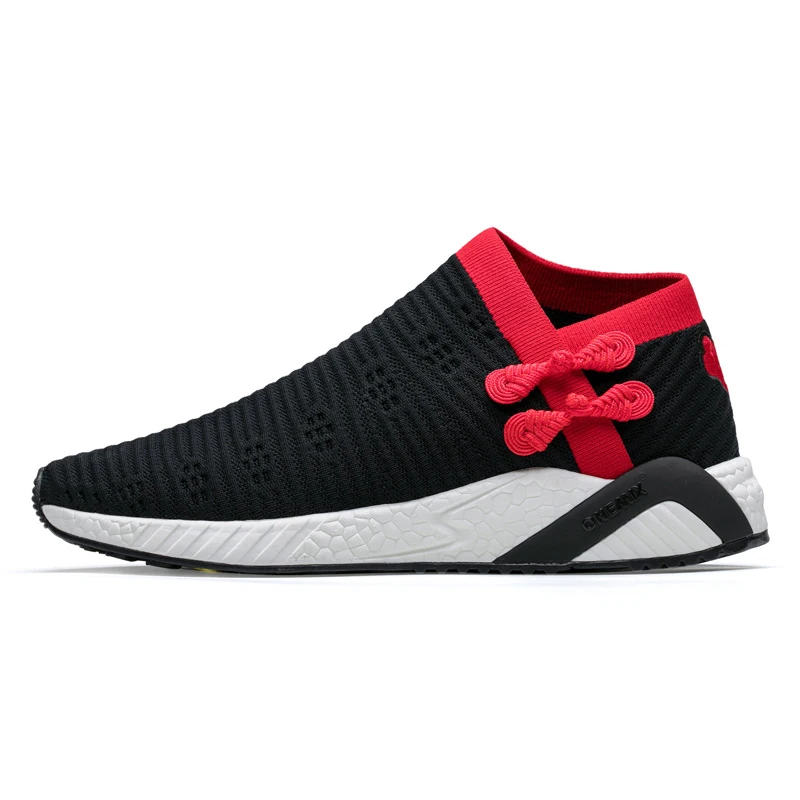 ONEMIX City socks спортивная обувь для мужчин легкие крутые дышащие кроссовки трикотажные прочные резиновая подошва носки-lik кроссовки 1253 - Цвет: 003 black-R
