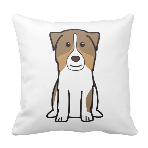 outing australian shepherd dog cartoon cushion cover size 45x45cm australian shepherd size