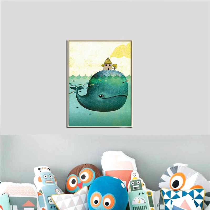 8-style-Modern-Nordic-Cute-Animals-Bear-Hippo-Penguins-A4-Print-Poster-Kids-Bedroom-Wall-Pic466ture (2) 