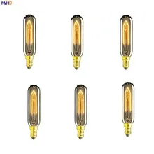 IWHD T10 E14 промышленный настенный Декор лампа Эдисона лампа подвесной светильник в стиле ретро 40 Вт 220 В Lampara Винтаж лампа ампулы Ampolletas