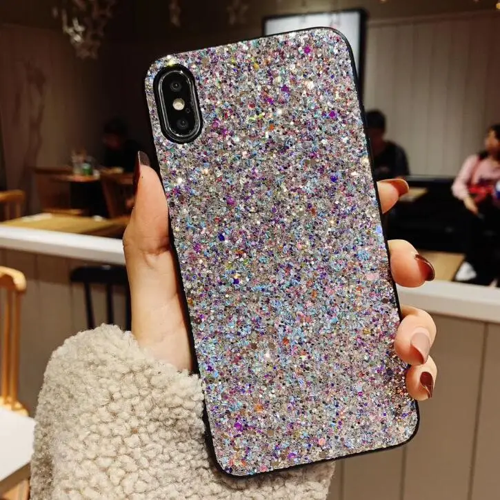 For Xiaomi Redmi Note 8T Cover redmi note 9 pro 8A 9A Luxury Glitter Sequins Shining Case for xiaomi mi POCO X3 NFC phone bags 