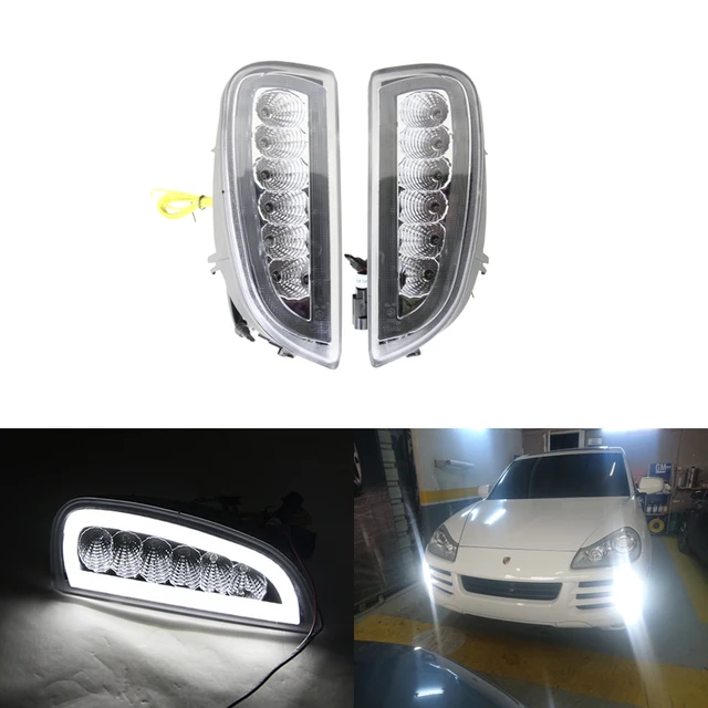 New One Set Xenon White Led Daytime Running Light DRL Fog Lights For