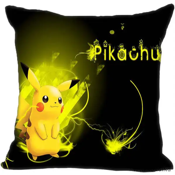 Заказная декоративная наволочка Pokemon Pikachu квадратная Наволочка на молнии 35X35,40x40,45x45 см(с одной стороны) 180527-21-13 - Цвет: Square Pillowcases