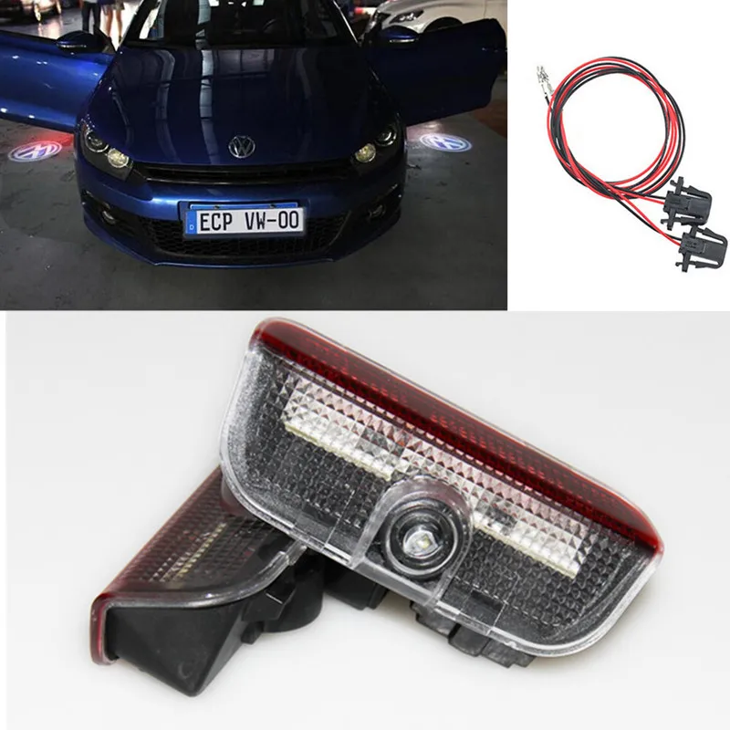 LED Door Warning Light With VW Logo Projector For VW Golf 7 6 5 Touareg