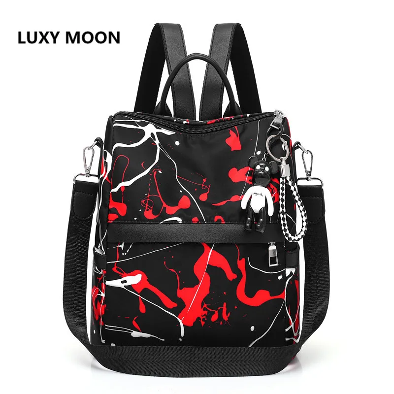 

Luxy Moon 2019 New High Quality Graffiti Style Women's Shoulder Bag Personality Fashion Popular Simple Oxford Cloth Backpack