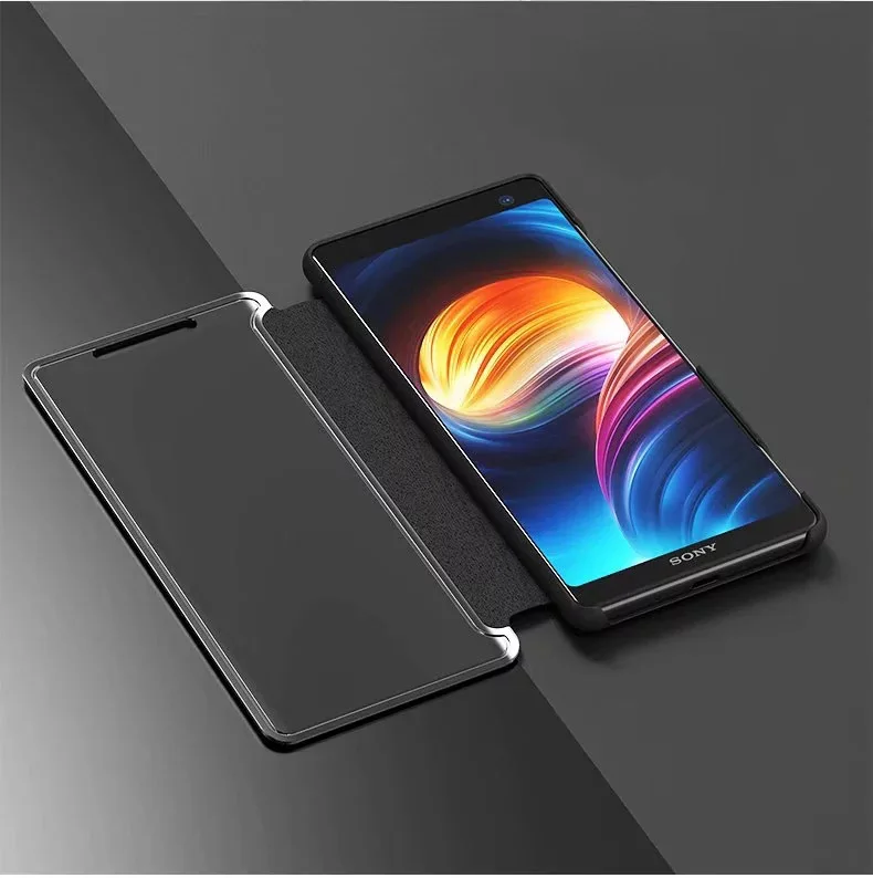 Чехол для sony Xperia XZ3, прозрачный зеркальный флип-чехол для sony Xperia 1 XZ4 Xperia1 XperiaXZ3, две sim-карты, Fundas Coque