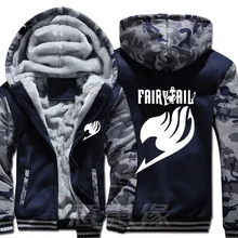 Newest Warm Winter Man’s Hooded Hoodie Fairy Tail Zipper Hoodies & Sweatshirts Coat Thick Men Jacket Outer Wear Hoody Cardigan