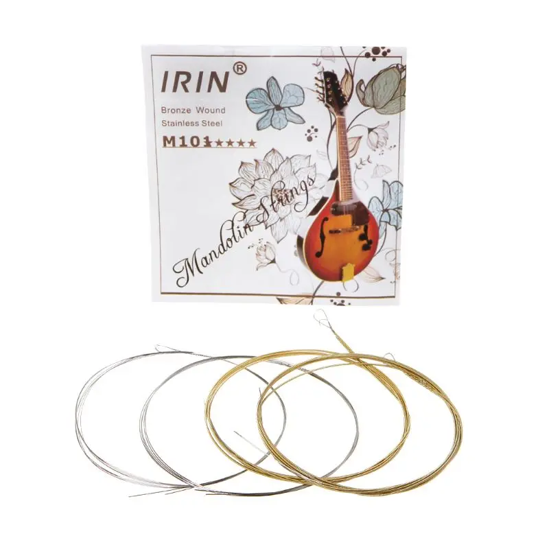

8 Pcs / 1 Set High Quality M101 Mandolin Strings Silver-Plated Stainless Steel Copper Alloy Wound