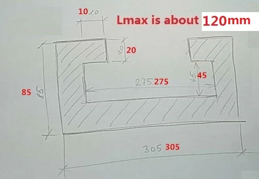 Cnc защита, аккордеон сильфоны, пылезащитная крышка 305 мм x 85 мм x lmax120мм