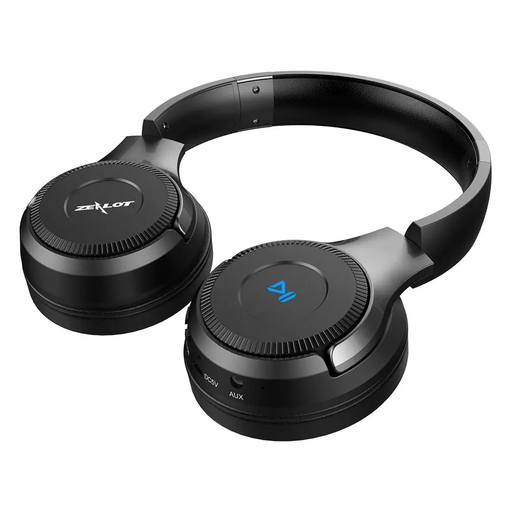 ZEALOT B26T беспроводные наушники стерео Hifi наушники Bluetooth складная гарнитура с микрофоном TF слот для карт сенсорное управление громкостью - Цвет: Black