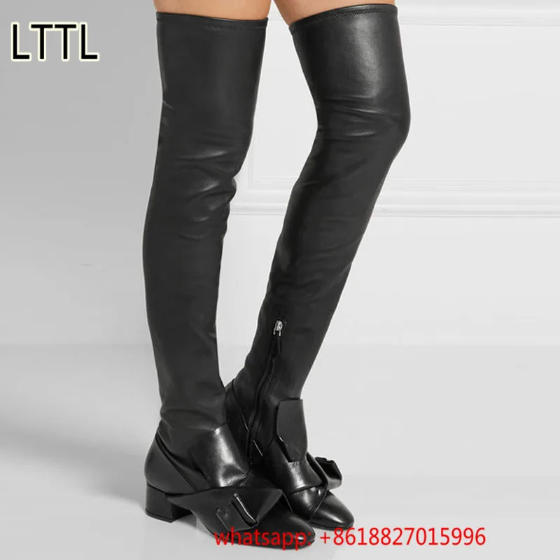 over the knee boots buckle
