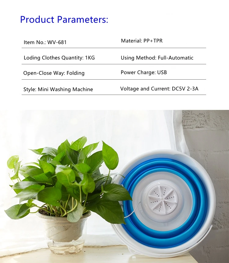 Мини складное ведро стиральная машина портативная ультразвуковая турбинная стиральная машина USB очиститель для белья домашний дорожный стиральный инструмент