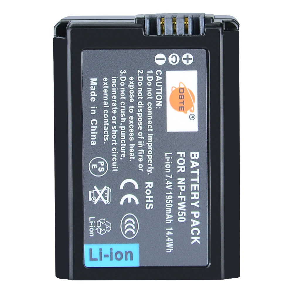 DSTE 1950mAh NP-FW50 np-fw50 Camera Battery for Sony NEX-7 NEX-5N NEX-F3 NEX-3D NEX-3DW NEX-3K NEX-5C NEX-5D NEX-5DB Alpha 7RII