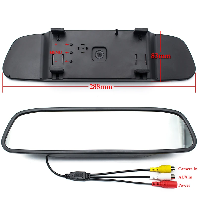 Парктроник GreenYi HD 800*480 5 &quotTFT LCD автомобильное парковочное зеркало заднего вида 2