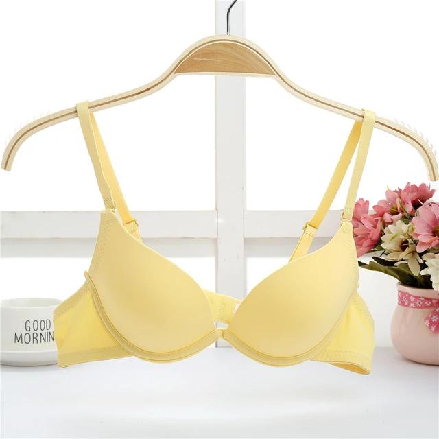 Double Thin cup small super Push Up Bra Women small Double size gather  breast bra student