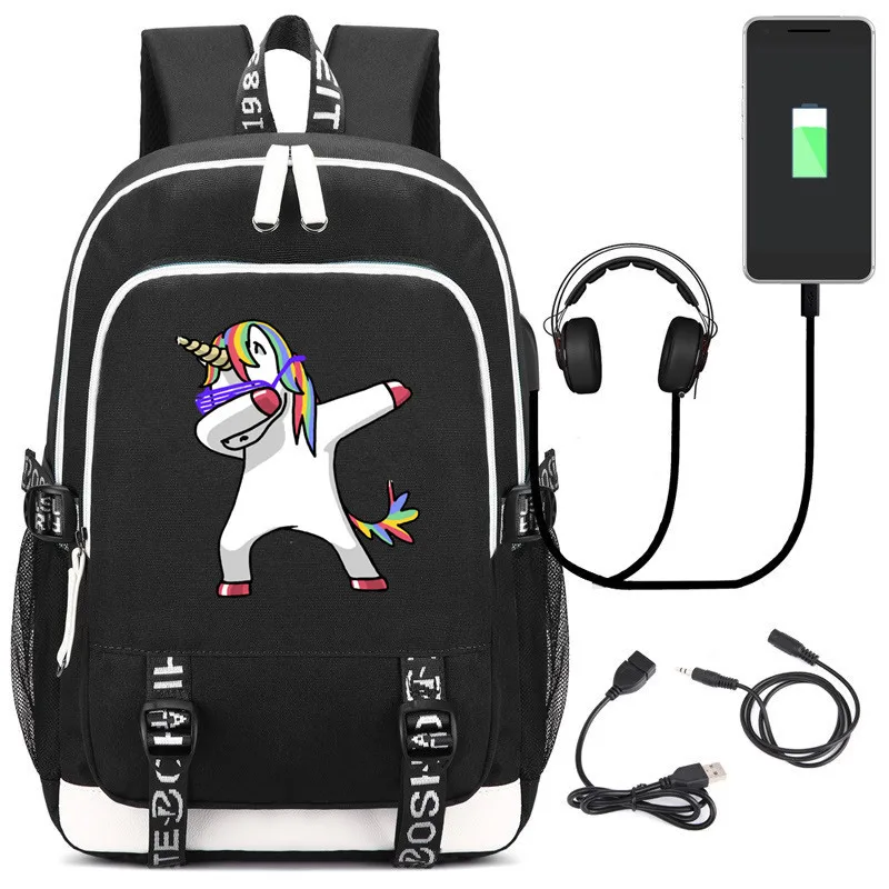 Рюкзак Chi's Sweet Home в виде кошки и девушки Сумка с USB портом замком для наушников