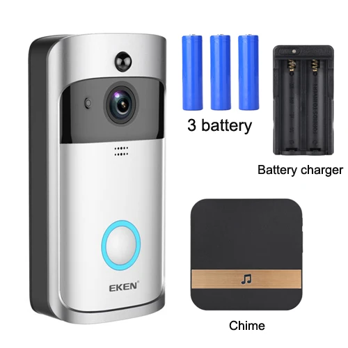 Option 4 Eken V5 смарт WiFi видео дверной звонок камера визуальный домофон с колокольчиком ночного видения IP дверной звонок беспроводная домашняя камера безопасности - Цвет: Option 4