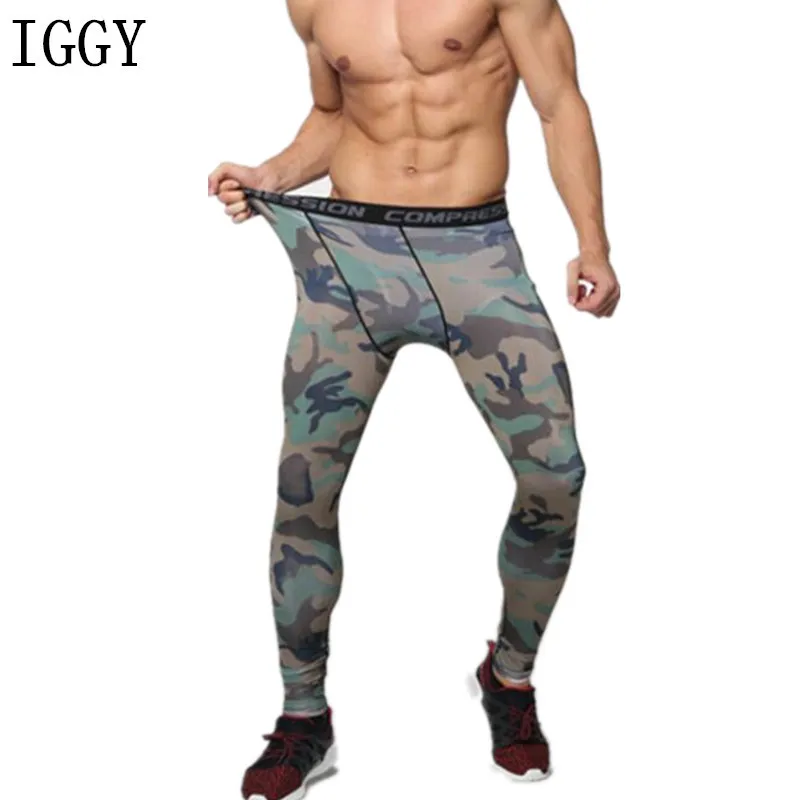 IGGY Men Compression Pants Tights Casual Bodybuilding Mans Trousers