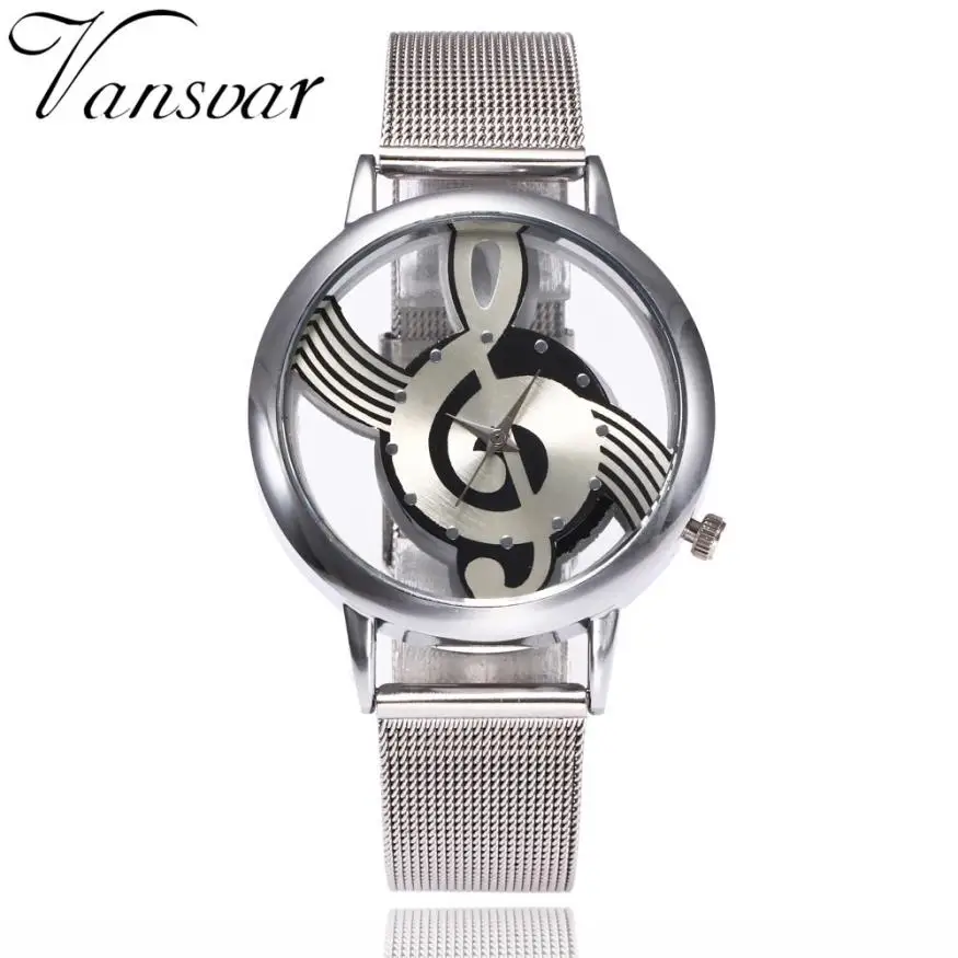 

Casual Fashion Women Watches Musical Note Pattern Stainless Steel Band Quartz Analog Wrist Watch Creative Relogio Feminino Nov08