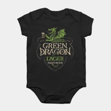 Сдельник для ребенка Детские Боди Детская футболка забавная белая черная футболка Hobbits Green Dragon LagerDIY футболка из хлопка и мужчин