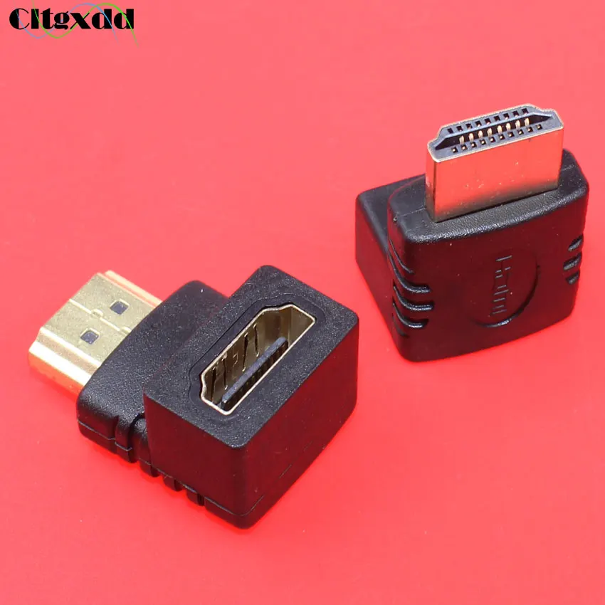 

cltgxdd 90 Degree Right angle elbow HDMI male to female Conversion plug HDMI Cable Adapter Support 1920*1080 resolution