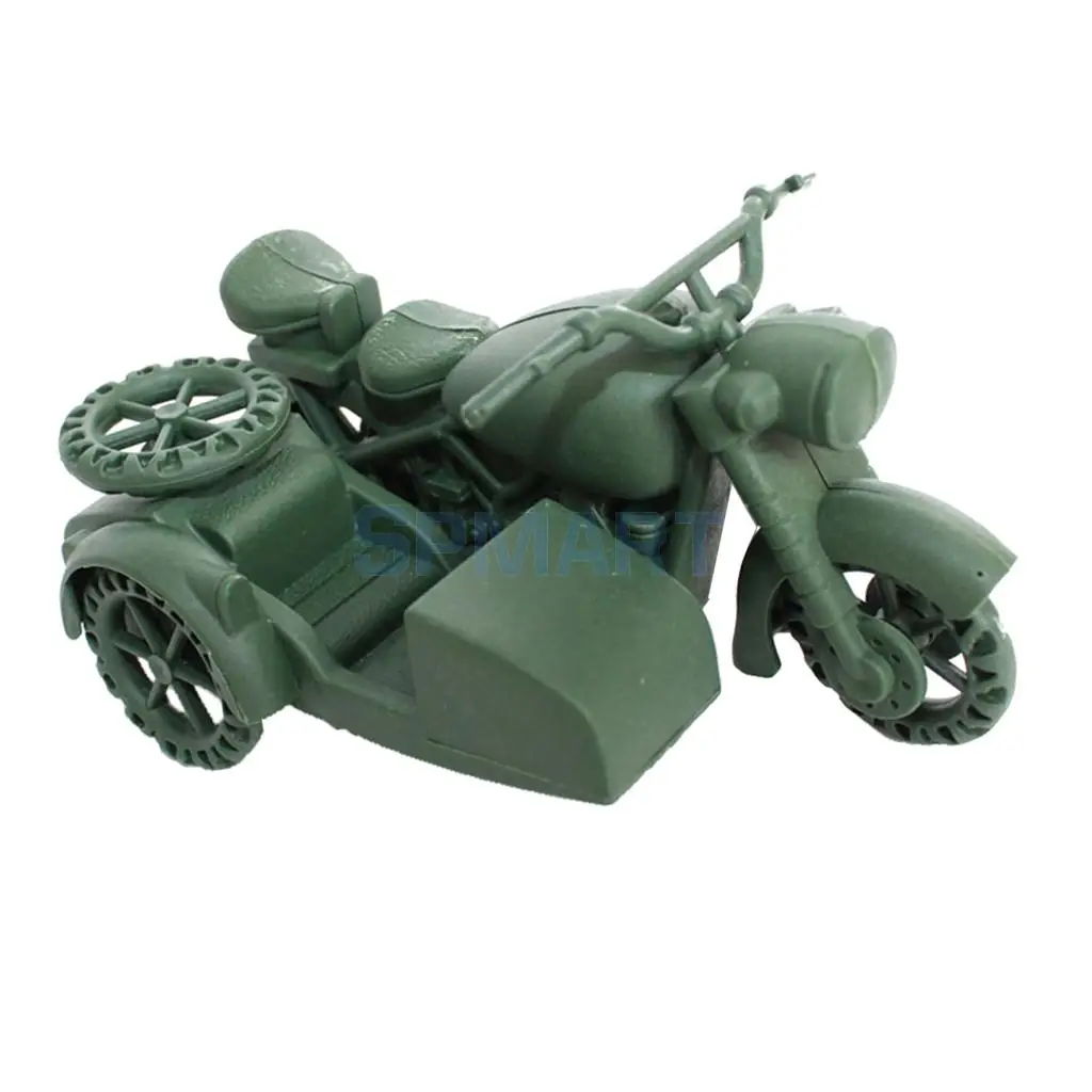 Miniature Army Men Motorbike Vehicle Car Model Army Base Toy for Sand Scene Model Solider Accs Children Boys Toy Gift
