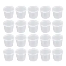 50 шт 25 мл одноразовые пластиковые порционные чашки прозрачный Порционный контейнер с крышками для Желе Йогурт муссы соус