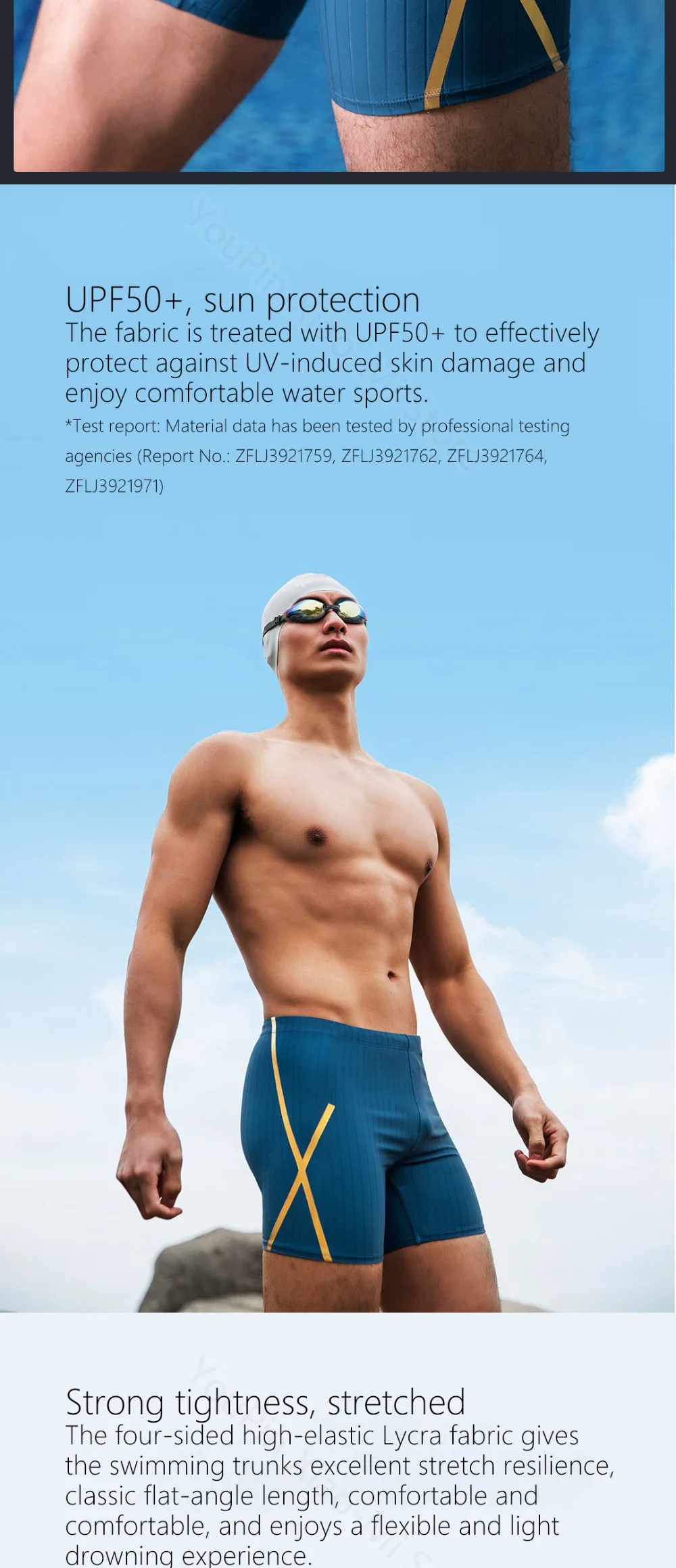 Xiaomi mijia logo printed boxer shorts высокая эластичность быстросохнущие дышащие мужские плавки подходят для плавания smart