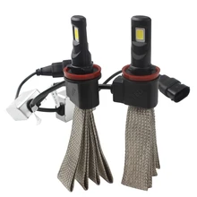 LEEPEE 2 шт. H11 Светодиодный комплект передних фар для автомобиля пояс из алюминиевого сплава тепловыделение 3200LM 6000K автомобильные лампы головного света