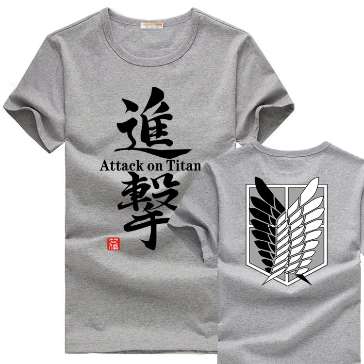 

[XHTWCY] Japanese anime t shirt scouting legion clothes shingeki no kyojin T- shirt Attack On Titan Giant short-sleeve T-shirt