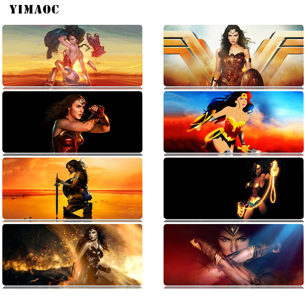 

YIMAOC Wonder Woman Mouse Pad Computer Mousepad Anti-slip Natural Rubber Gaming Mouse Mat 30x60 cm