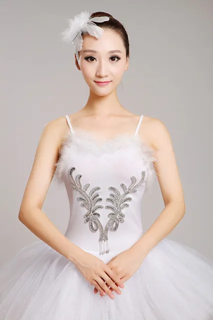 Vestito Ballerina Lago Dei Cigni | Tut&ugrave; Con Maniche A Volant | Costume Danza Bambina