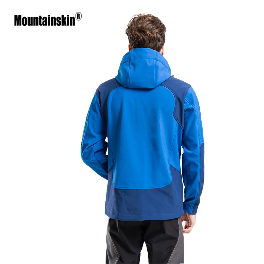 Мужская зимняя Водоотталкивающая куртка Mountainskin теплая флисовая для активного