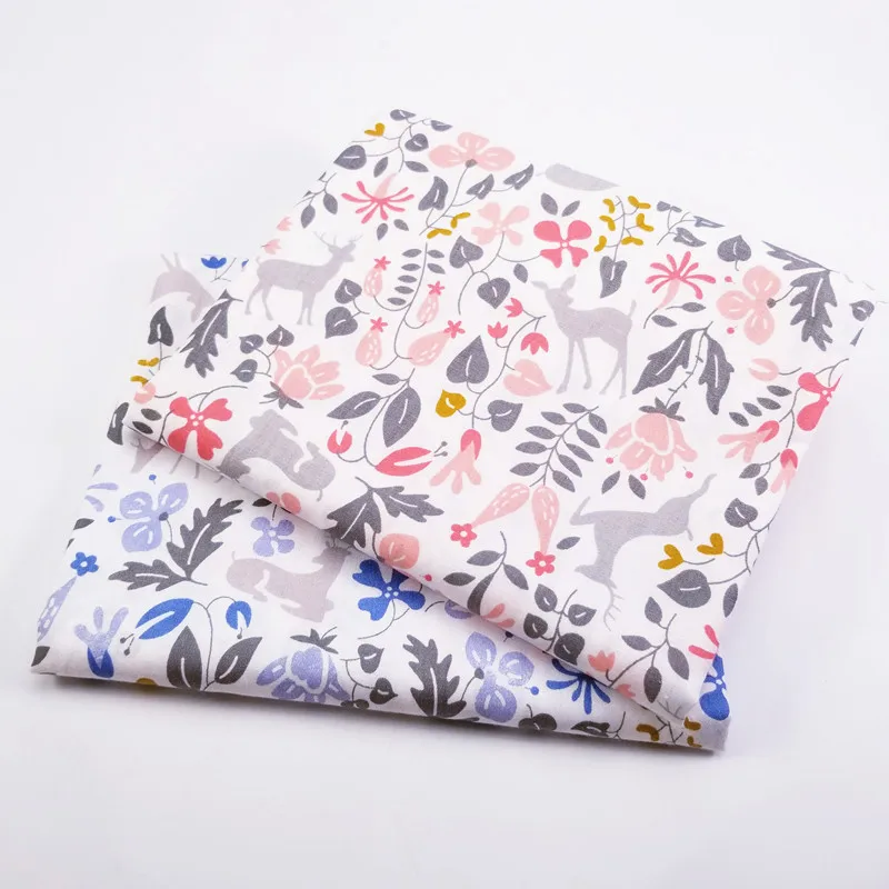 

Floral Printed Cotton Fabric Needlework Cotton Fabric DIY Craft Supply Handmade Sewing Manual Quilting Textile Cloth Width 160cm