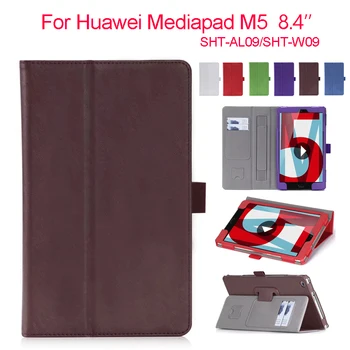 

For Huawei M5 8.4'' Tablet PU Leather Wallet Case Cover Slim Protective Stand For Huawei MediaPad M5 8.4 SHT-AL09 SHT-W09 Skin