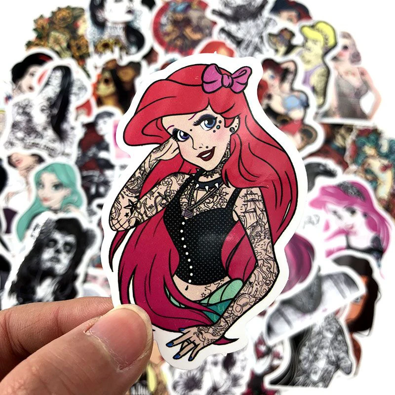 50PCS-Set-Tattoo-Girl-Sticker-Pvc-Waterproof-fashionable-Styling-Sexy-beauty-Girl-For-Laptop-Luggage-Guitar (5)