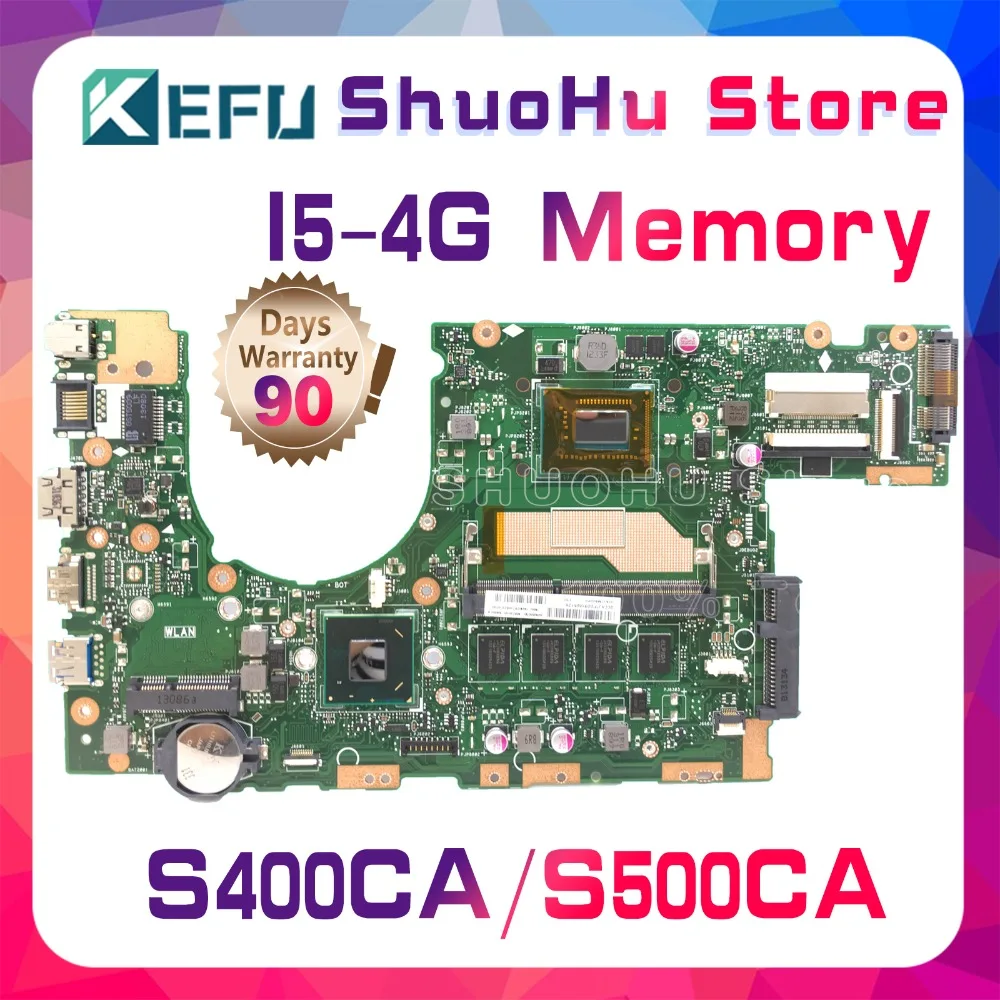

KEFU For ASUS S500CA S400CA S400C S500C CPU I5 4G Memory laptop motherboard tested 100% work original mainboard