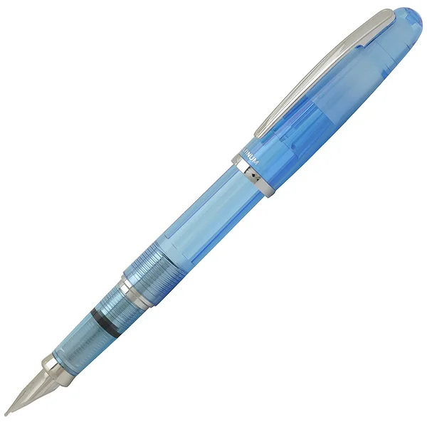 BLUE Platinum Japan прозрачные перьевые ручки из нержавеющей стали PGB-3000A - Цвет: BLUE