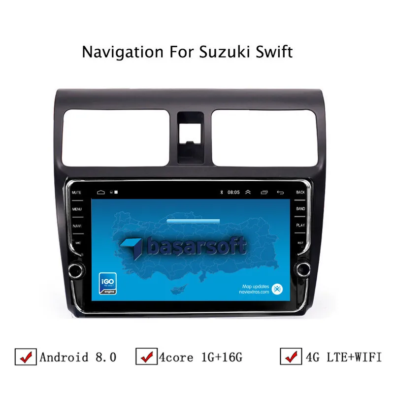 

10.1" Android 6.0/8.0/8.1 Car DVD GPS Navigation For Suzuki Swift 2004 2005 2006 2007-2010 Car Radio Head Unit With WIFI/4G LTE