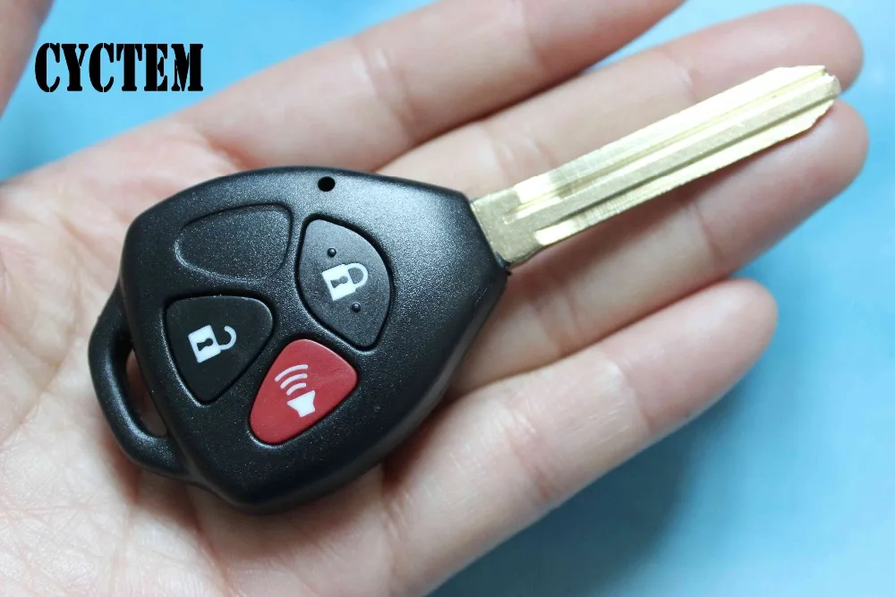 

CYCTEM 10X Car Key Blank Case 2+1 Buttons Remote Key Shell Housing Replacement Fit For Toyota Camry Toy43