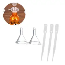 5 шт Пластиковые Маленькие прочные воронки Градуированные капельницы для передачи эфирных масел духов