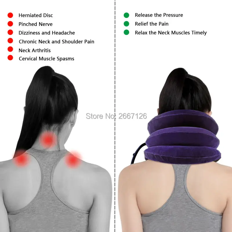 Aliexpress.com : Buy Neck cervical traction device blue purple red ...