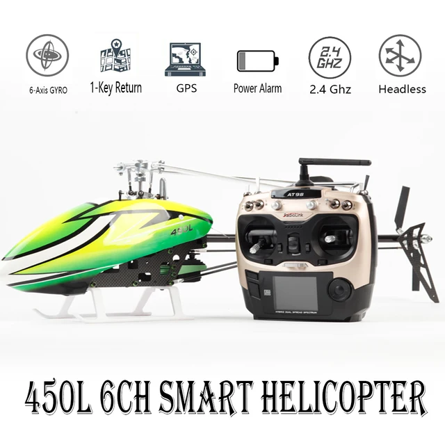 $606.32  JCZK 6CH Smart 450L RC Helicopter RTF Helicopter GPS Blushless Aircraft AT9S 6CH Single Propeller A