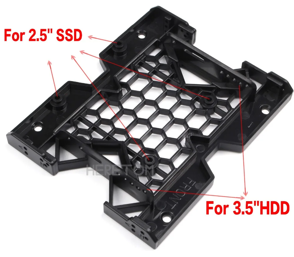 Heretom 5,2" до 3,5" 2," SSD HDD Bay лоток чехол адаптер охлаждения ПК Вентилятор Монтажный кронштейн с винтами
