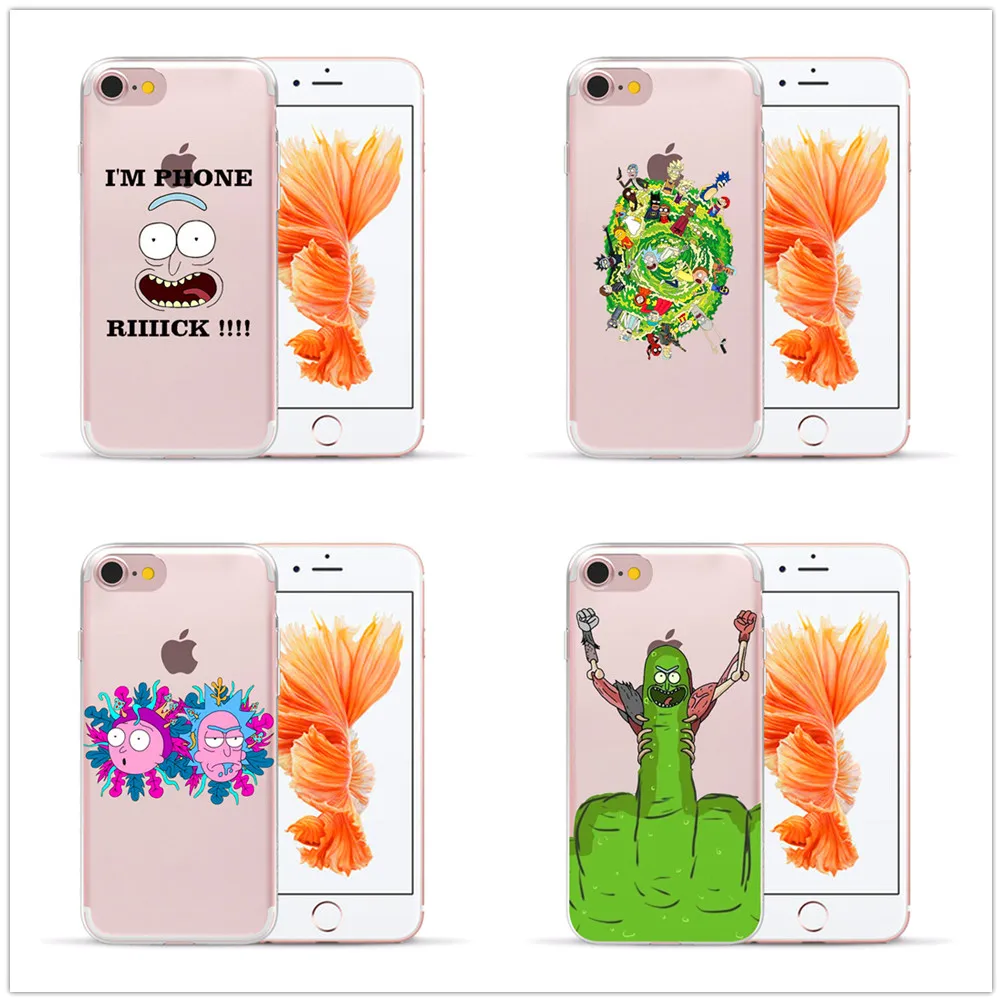 Забавный прозрачный мягкий чехол rick and morty для iphone 6 7 8 plus X XS XR XMAX 5 samsung Galaxy 9 10 coque shell