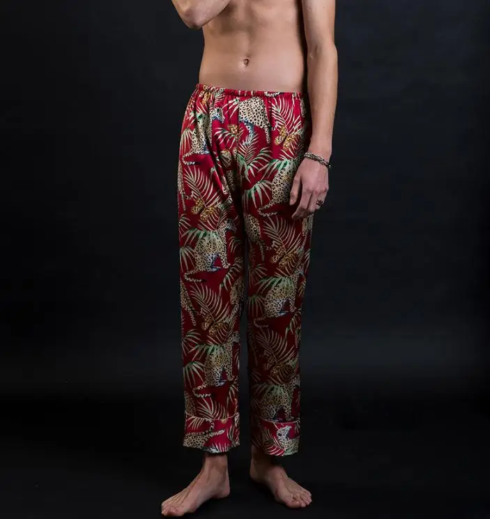 Шелковистая Мужская вискоза летние шорты Пижама для отдыха пижамы мужские повседневные шорты свободного кроя мягкая Пижама - Цвет: Style 4