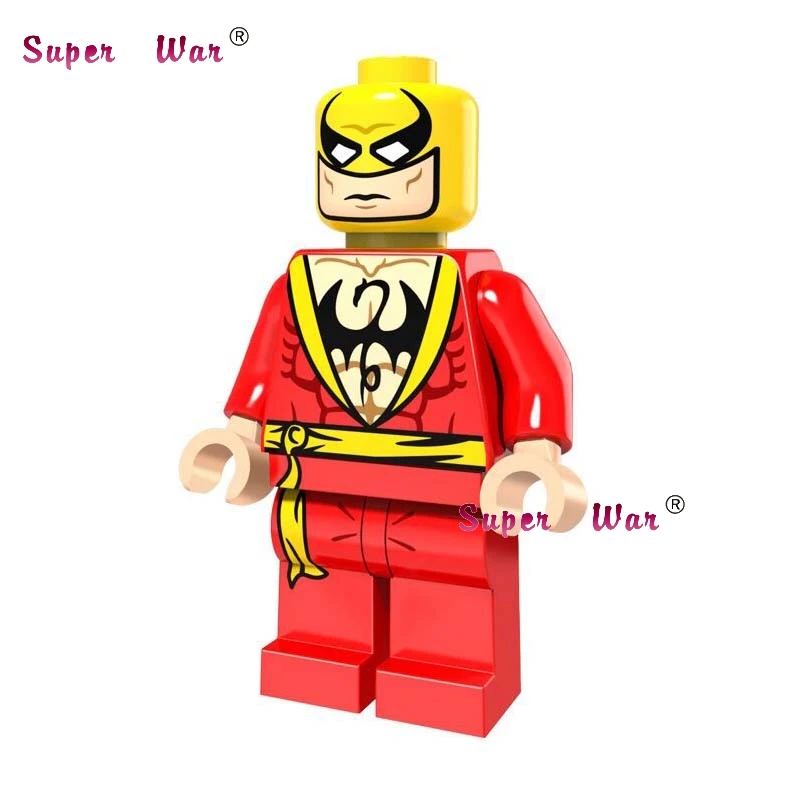 

Single super heroes marvel comics Avengers Red Iron Fist building blocks models bricks toys for children kits