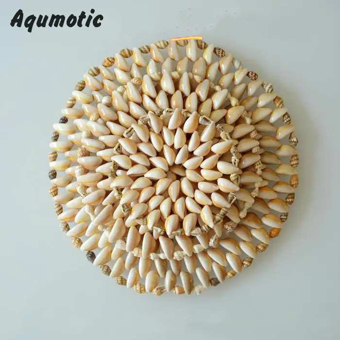 

Aqumotic Shell Decor Diy Cup Mat Kitchen Heat Insulation Pads Mediterranean Home Decoration Exquisite Gift Handmade Article